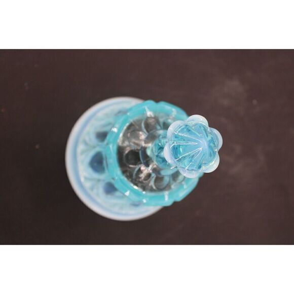 Fenton Blue Opalescent Glass Bell 6 to 7 Inches Unsigned - Picture 6 of 9